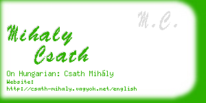 mihaly csath business card